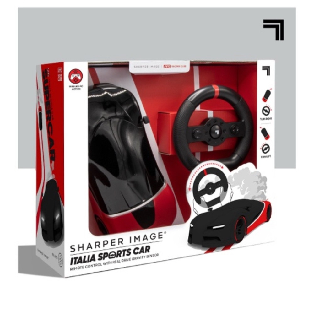 Sharper Image RC Italia Sports Car Bugatti Style Red Black Toy Car